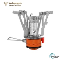 Réchaud de camping portable en acier inoxydable pour extérieur, mini-cuisinière à essence, brûleur pour chauffage, ébullition d'eau et grill, allumage facile, offre spéciale Europe