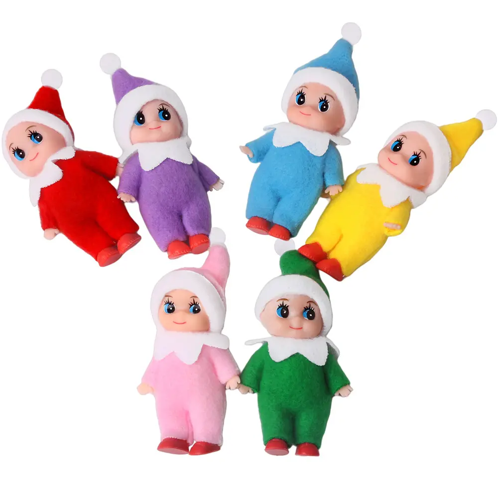 Toptan Mini noel elfler renkli Elf bebek ikizler bebek bebekler elfler