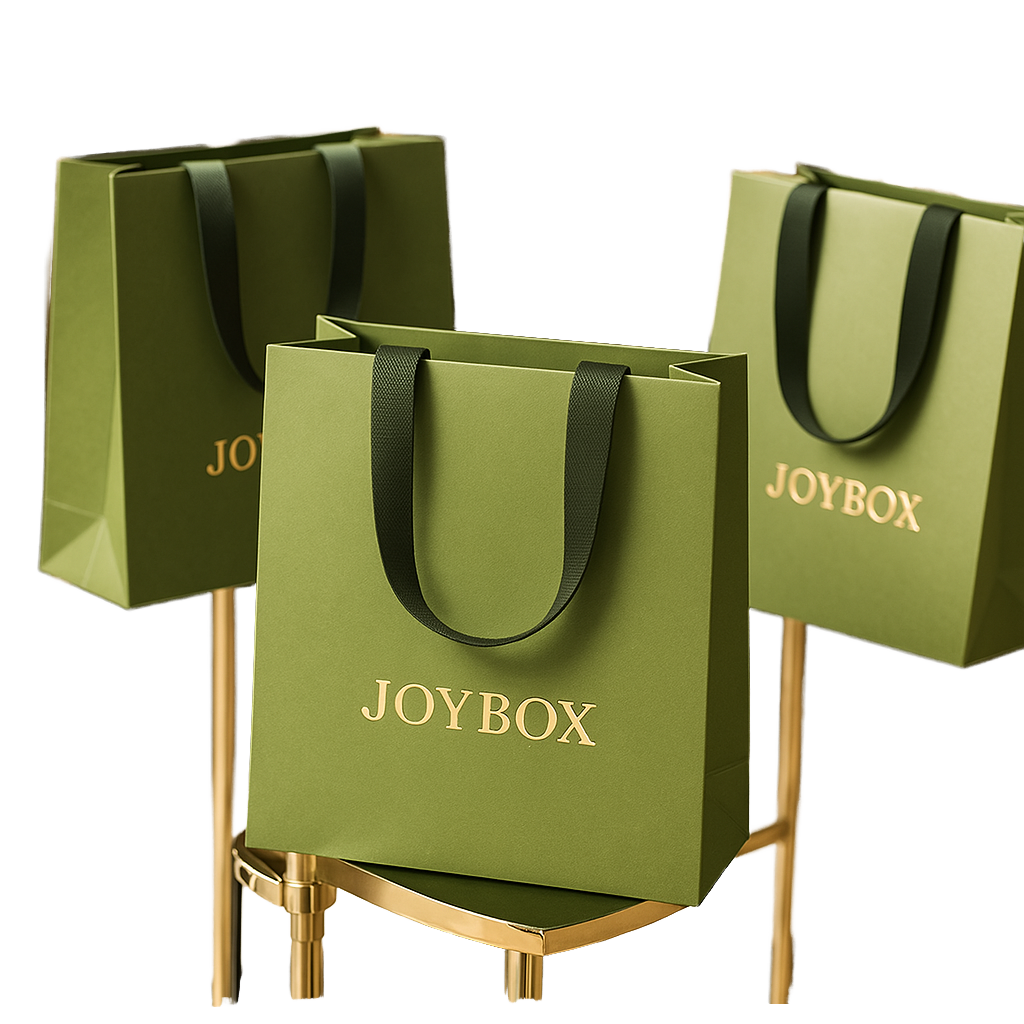 Wholesale Eco-Friendly Recyclable Luxury Brown Art Paper Shopping Bags Custom Gold Stamp Logo for Gift Cosmetic and Clothing
