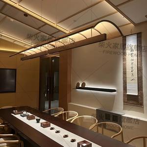 โคมไฟเพดานดีไซน์เนอร์สำหรับร้านอาหาร แบบยาว ขั้ว E27 ควบคุมด้วยสวิตช์ เหมาะสำหรับห้องน้ำชา โรงแรม บาร์สไตล์ญี่ปุ่น และเคาน์เตอร์บาร์ - Product Image 4