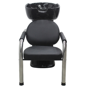 Fauteuil de lavage de cheveux semi-inclinable en métal pour salon de coiffure, transfrontalier - Product Image 3