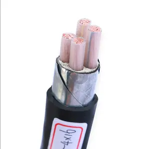 Blindada 4 + 1 5 core 25mm2 35mm2 50mm2 70mm2 185 sq mm xlpe cabo elétrico isolado PVC cabo de alimentação de cobre cabo