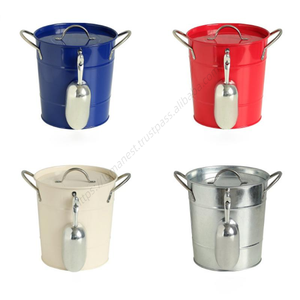 Seau à glace en acier inoxydable à double paroi DD1647 pour la vente en gros, avec couvercle et pince, idéal pour le champagne et la bière, garde au froid - Product Image 3