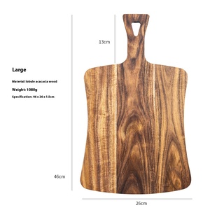 Tabla de cortar de madera de acacia simple y moderna, tabla <span class=keywords><strong>para</strong></span> servir bistec, suministro de fábrica, patrón cuadrado - Product Image 6