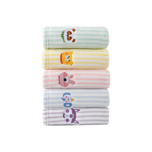 Serviette en polaire corail 40x80cm, imprimé dessin animé, absorbante, pour usage domestique - Product Image 1