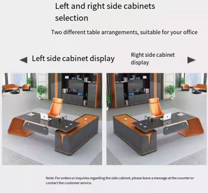 Hiện đại hình chữ L CEO chủ tịch của bàn đồ nội thất văn phòng cho quản trị viên Bảng Gỗ máy tính bàn MDF nghiên cứu bệnh viện - Product Image 6