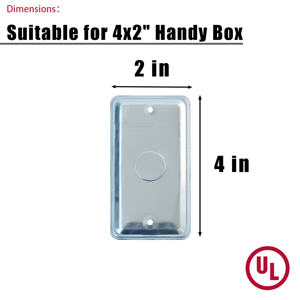 กล่องแยกสายไฟโลหะแบบเดี่ยวขนาด<span class=keywords><strong>4x2</strong></span><span class=keywords><strong>นิ้ว</strong></span>ฝาครอบกล่องไฟฟ้าแบบแบนเหล็กชุบสังกะสีฝาครอบกล่องจ่ายไฟแบบน็อคเอาท์1/2" - Product Image 2