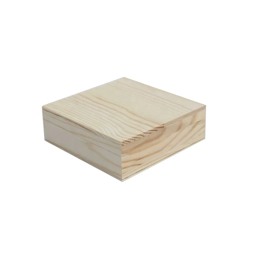 Scatola di imballaggio quadrata in legno di lusso piccola scatola di gioielli in legno per la conservazione dei regali