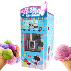 Sản phẩm mới 24 giờ tự phục vụ thông minh hoàn toàn tự động Ice Cream <span class=keywords><strong>Maker</strong></span> màn hình cảm ứng mềm Ice Cream Máy bán hàng tự động - Product Image 5