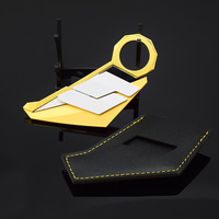 Valorante Arme Métallique Modèle Couteau Pliant Jouet pour Enfant Knuckles Autodéfense Qualité Artisanat Violet Or 3D Anniversaire