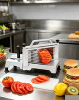 Commerciële tomaten snijmachine, heavy-duty handmatige fruit- en groentesnijder voor het snijden van tomaten, komkommers en bananen
