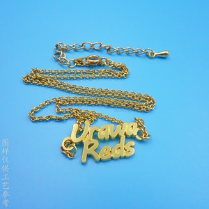Collar con Colgante de Aleación de Zinc Chapado en Oro Urawa Reds, Diseño de Letra Personalizada, Joyería de Regalo - Product Image 2