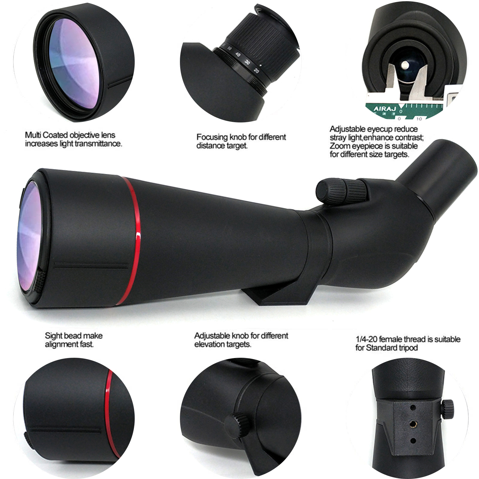 Svbony SV28 Cannocchiale 20-60x80, Cannocchiale con Sartphone Svbony SV28 Cannocchiale 20-60x80, Cannocchiale con Sartphone