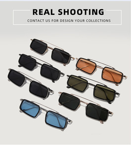 2025 unisex Ins phong cách Trọng lượng nhẹ rõ ràng phân cực kính mát lớn vuông Châu Âu Mỹ tac có sẵn màu đỏ màu xanh hộp bán buôn - Product Image 5