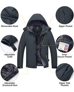 WHolesale Winter <strong>Jacket</strong> Manufacturer Long Sleeve Custom Logo <strong>Jacket</strong> <strong>Waterproof</strong> <strong>Jackets</strong> For Men - Product Image 6