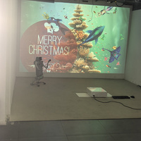 Projecteur de sol interactif 3D tout-en-un 4000 Lumens avec système mural intégré, résolution 1080P, 150 jeux, pour enfants, école, maison, fête, OEM