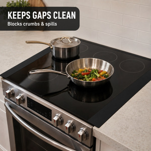 T-Shaped Silicone Stove <b>Gap</b> Cover 21 25 Inch Kitchen Filler Black - Product Image 4