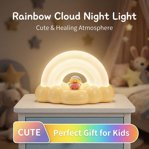 Lampe LED Nuit Arc-en-ciel en ABS <span class=keywords><strong>pour</strong></span> Chambre d'Enfant, Lumière Décorative de Chevet à Changement de Couleur et Commande Tactile <span class=keywords><strong>pour</strong></span> Enfants - Product Image 3