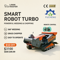 Tondeuse robot télécommandée à moteur diesel avec boîte de vitesses, capacité de 600 kg, garantie 1 an, pour terrains en pente et accidentés