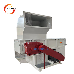 Trituradora de plástico y madera de eje único resistente con cinta transportadora y detector de metales - Product Image 1