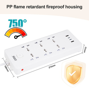 Regleta de Enchufes Winning Star, 10A, 2500W, Cable de 3 Metros, 6 Tomas de Corriente con Puertos USB, Protección Contra Sobrecargas - Product Image 4