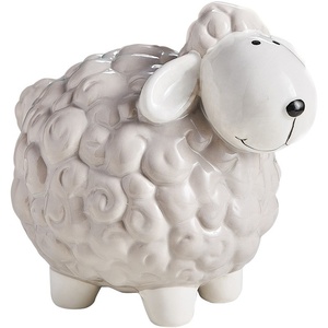 Tirelire en céramique en forme de mouton, jouet personnalisé en forme d'animal, boîte de rangement d'argent, coffre-fort, jouet <span class=keywords><strong>ATM</strong></span>, réservoir de rangement d'argent mignon - Product Image 1