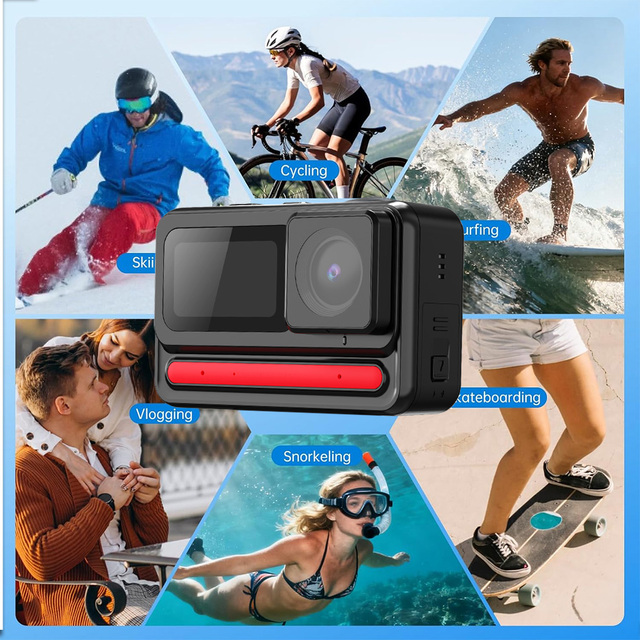 4k HD Thumb Action Camera 2.2 Inch Screen DV Camera Sports & Vlog Camera for Pet First-Person View