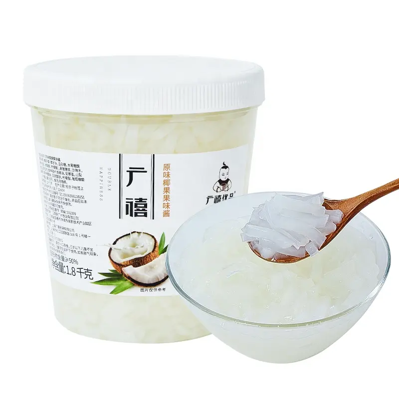 1.8kg Original Nata De Coco Gelée en Sirop pour Bubble Tea