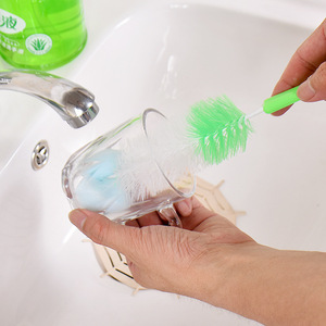 Nylon <b>Sponge</b> Cup Brush 2-Piece Set Long <b>Handle</b> For Cleaning Cups And Bottles - Product Image 2