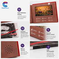 Brochure vidéo artisanale avec écran LCD IPS A5 de 7,0 pouces, 2 Go de mémoire et contrôle du volume, pour usine OEM/ODM