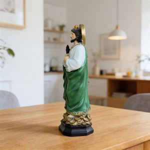 Statue élégante en résine de Saint Jude - Décoration de table de style européen vintage pour collectionneurs - Product Image 1