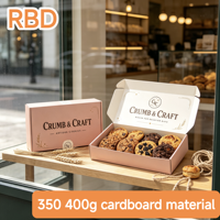 Boîte cadeau en carton pliable personnalisée avec finition mate, impression offset pour l'emballage de produits de boulangerie, biscuits, pâtisseries, friandises