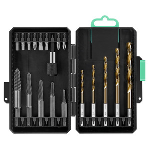 Juego de extractores de tornillos para taladro, vástago de 1/4 pulgadas para perforación de metal con mandril de cambio rápido - Product Image 2