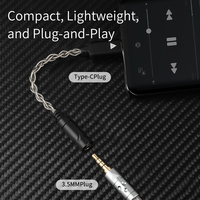 Cable Trenzado de Decodificación Digital HiFi QKZ TC MAX Pro, Conector USB-C, Salida de Audio de 3.5mm, Adaptador DAC de Tipo-C a 3.5mm