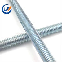 Barre filetée complète en acier au carbone galvanisé à chaud DIN975 M6-M36 pour construction, ancrage et support de structure en acier