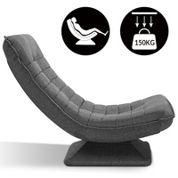 Fauteuil de relaxation ergonomique en tissu rembourré pour salon
