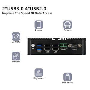 OEM ODM Mini PC <strong>Computer</strong> N100 Intel Celeron <strong>Processor</strong> 4x2.5G LAN HD DP Win10 Fanless Office US Industrial Mini PCs N100 DDR4 - Product Image 6