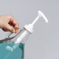 Bouteille en verre distributeur de détergent à lessive gel douche personnalisé grande capacité 2L avec pompe en plastique