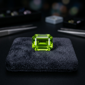 Peridoto Verde Natural Corte Esmeralda de 4.13 CT Impecable de la Mina Supat, Pakistán, con Excelente Brillo, 10.6x7.6x5.6mm - Product Image 2