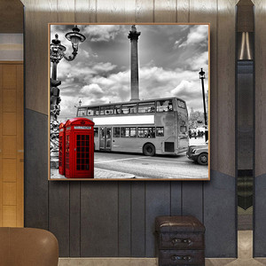 Số lượng lớn Nhà cung cấp dự án bán buôn tùy chỉnh Châu Âu Màu đen và trắng phong cách kiến trúc bức tranh Tường Vải nghệ thuật - Product Image 1