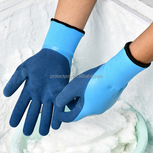 Trabajo de invierno Recubrimiento de látex completamente sumergido Más terciopelo Grueso Resistente al desgaste Guantes DE SEGURIDAD impermeables para exteriores Logotipo personalizado - Product Image 4