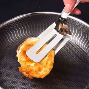 Wholesale Stainless Steel Tweezer Kitchen Tongs Stainless Steel Steak Clip BBQ Pizza Clamps Food Tong Clip - Product Image 4