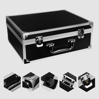 Kissure Tatouage Kit Boîte Tatouage Machine Cas Boîte Serrure Clé En Aluminium Maquillage Boîte De Transport Mallette De Rangement Avec Éponge Tatouage Accessoires