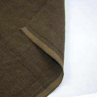 Tissu uni teint naturel épais 305 g/m² en lin pur 100 % lourd pour confection de pantalons et de costumes