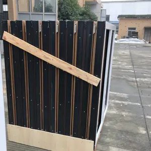 Ventana abatible de madera de revestimiento de aluminio impermeable de alta calidad