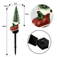 Lampu LED Tenaga Surya Plastik Baru untuk Natal, Dekorasi Taman Luar Ruangan Bentuk Sepatu Bot, Otomatis Menyala dengan Saklar Induktif, Gaya Eropa