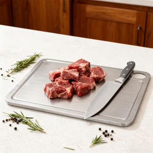 เขียงสเตนเลสสตีลพร้อมเขียง316อเนกประสงค์เป็นมิตรต่อสิ่งแวดล้อมใช้กับเครื่องครัว - Product Image 6