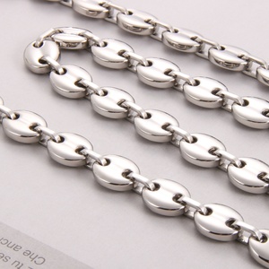 High Quality Stainless Steel Pig Nose <strong>Chain</strong> Coffee Beans Necklace <strong>Men</strong> Jewelry <strong>Silver</strong> Jewelry <strong>for</strong> <strong>Men</strong> Women - Product Image 5