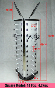 Vòng vuông Sunglass cửa hàng xoay kim loại kính đứng Eyewear hiển thị đứng Kính mát Countertop hiển thị kệ - Product Image 3
