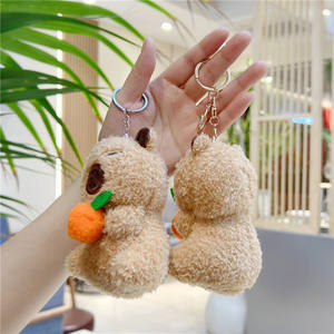 Adorable porte-clés en peluche Capybara, ours super doux en coton PP, idéal pour anniversaire, anti-stress, vente en gros - Product Image 3